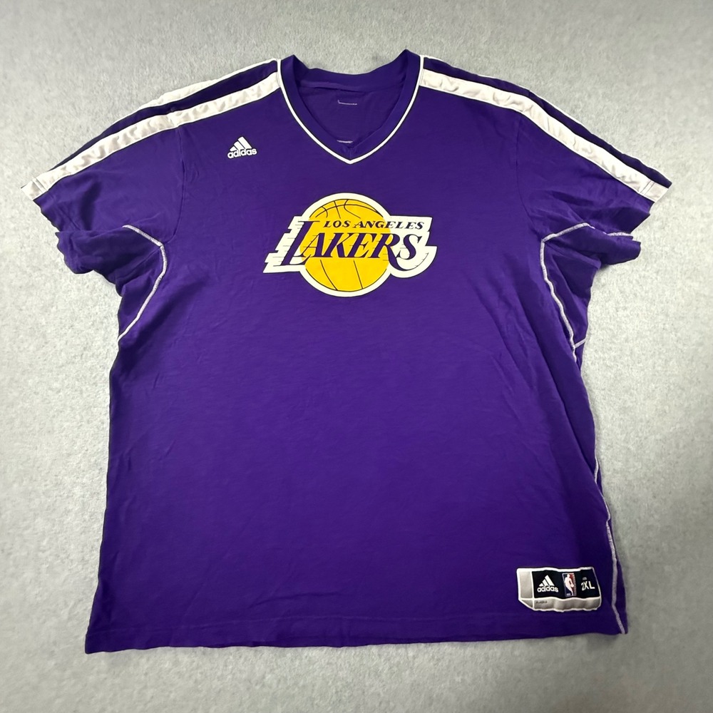 Adidas Los Angeles Lakers Kobe Bryant 24 Purple Jersey T-Shirt Mens 2XL W66498